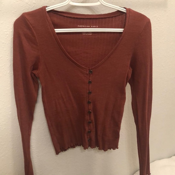 Tan American Eagle Long Sleeve - Picture 1 of 3